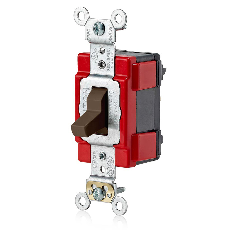 M1223 Lev-Lok 3-Way Large Standard Toggle Switch, 120/277 V AC, 20 A, 1 hp