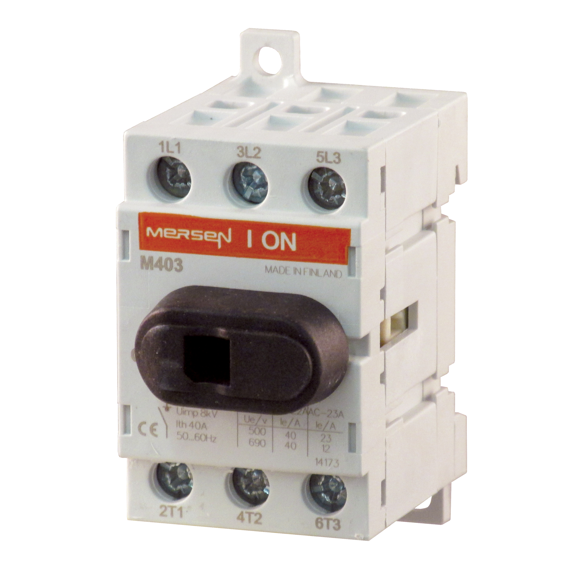 M403 Front Operated Modular Non-Fusible Disconnect Switch, 600 V AC, 40 A, 10 hp, 20 hp, 25 hp, 2 hp, 5 hp, 3 Poles