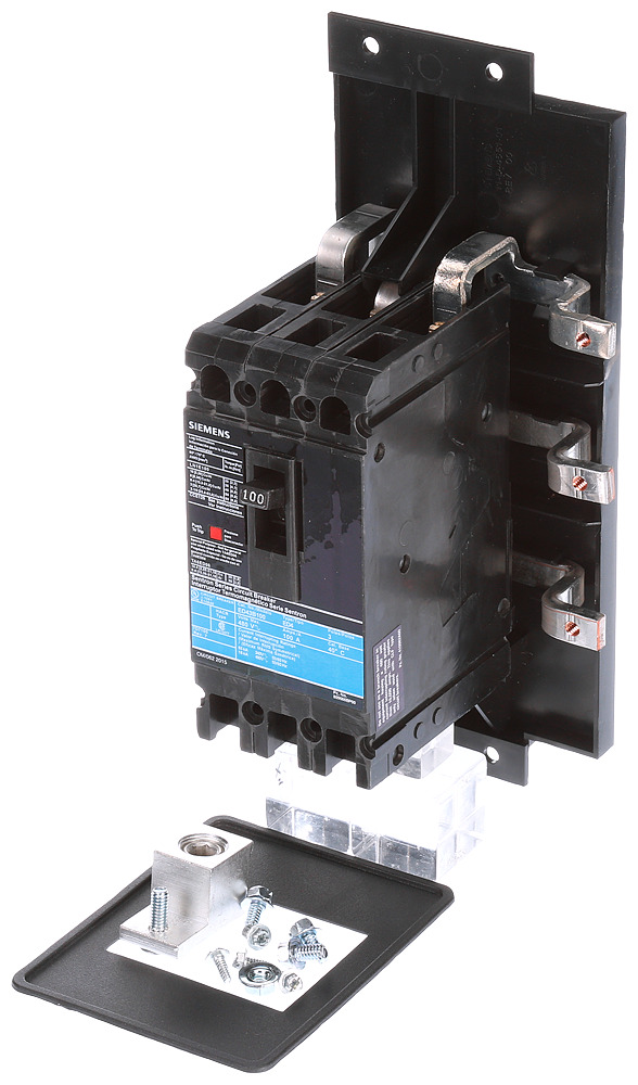 MBKED3100A Sentron Main Breaker Standard Trip Mounting Kit With Breaker, For Use With ED43B100 A Circuit Breaker and P1 Panel, 3-Pole, 65/18 kA at 240/480 V AC Interrupt Rating, Composite