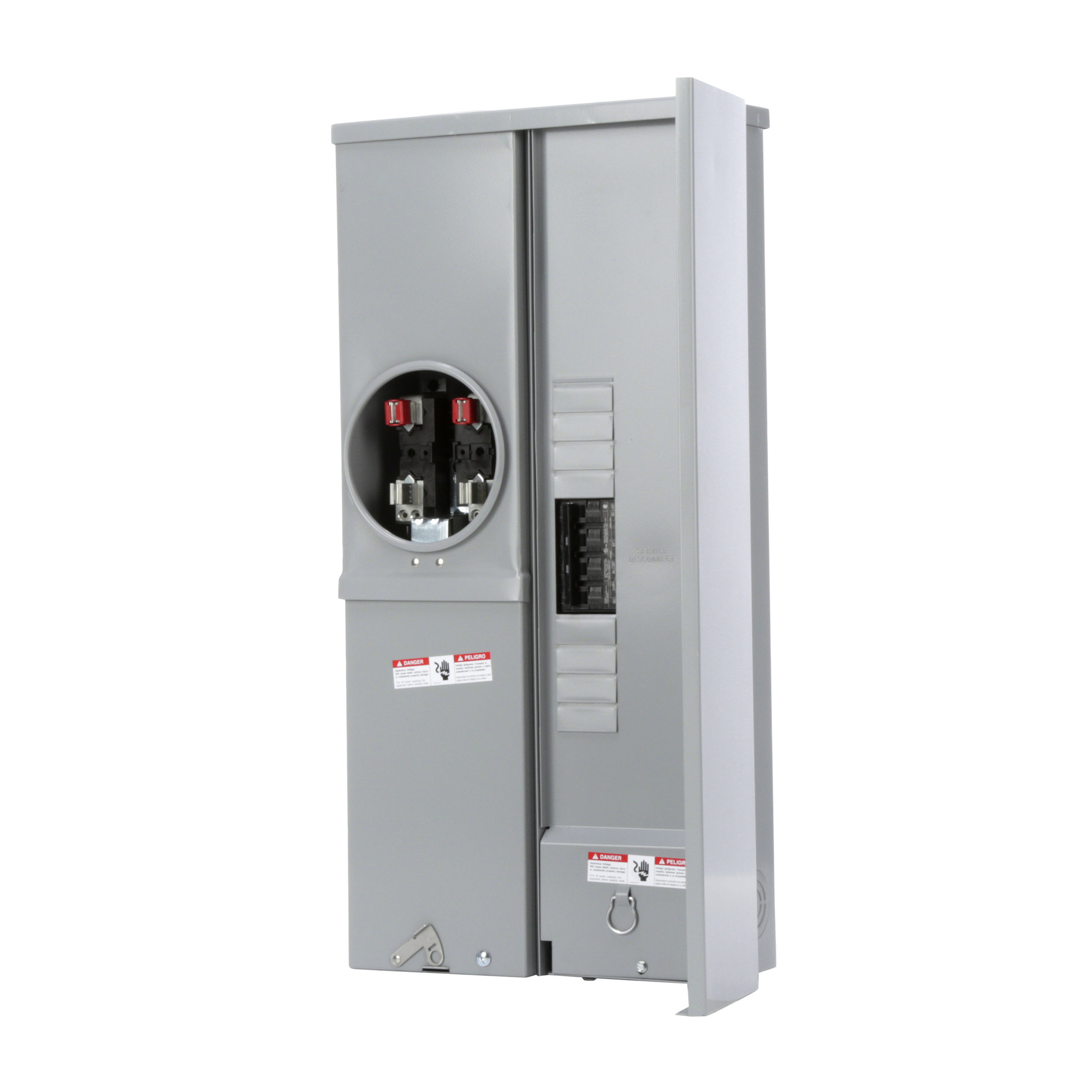 MC0816B1200EST Meter Load Center Combination, 8 Spaces, 16 Circuits, 200A 4 Jaw, OH, UG, Ringed, Surface, EU, FTL