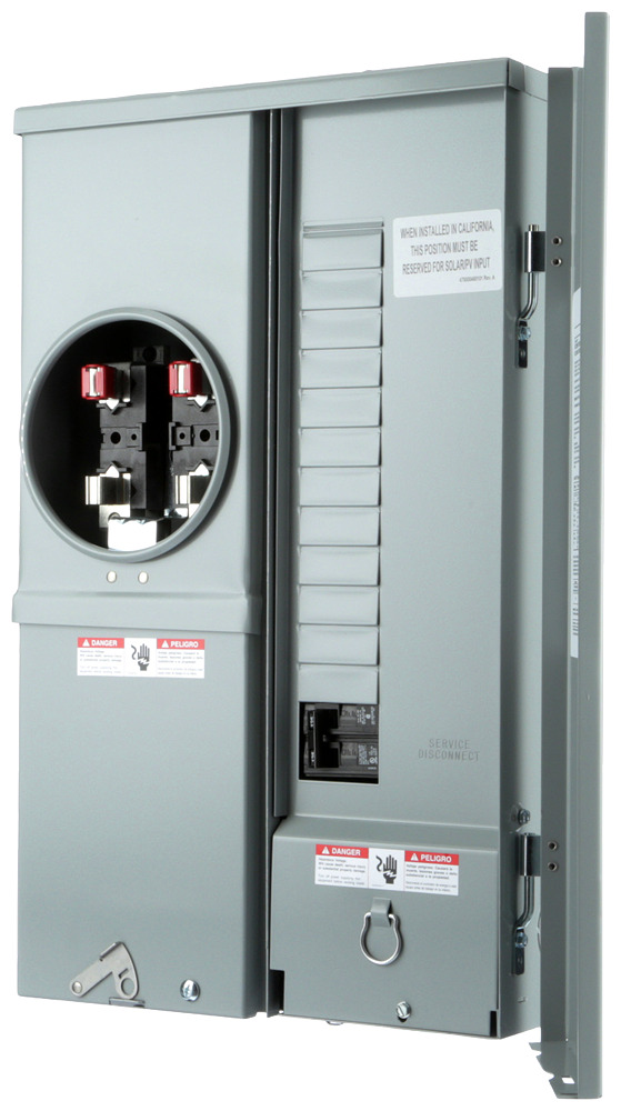 MC1224B1125ESC Meter Load Center Combination, 12 Spaces, 24 Circuits, 125 Amp 4 Jaw, OH, UG, Ringed, Surface, EU