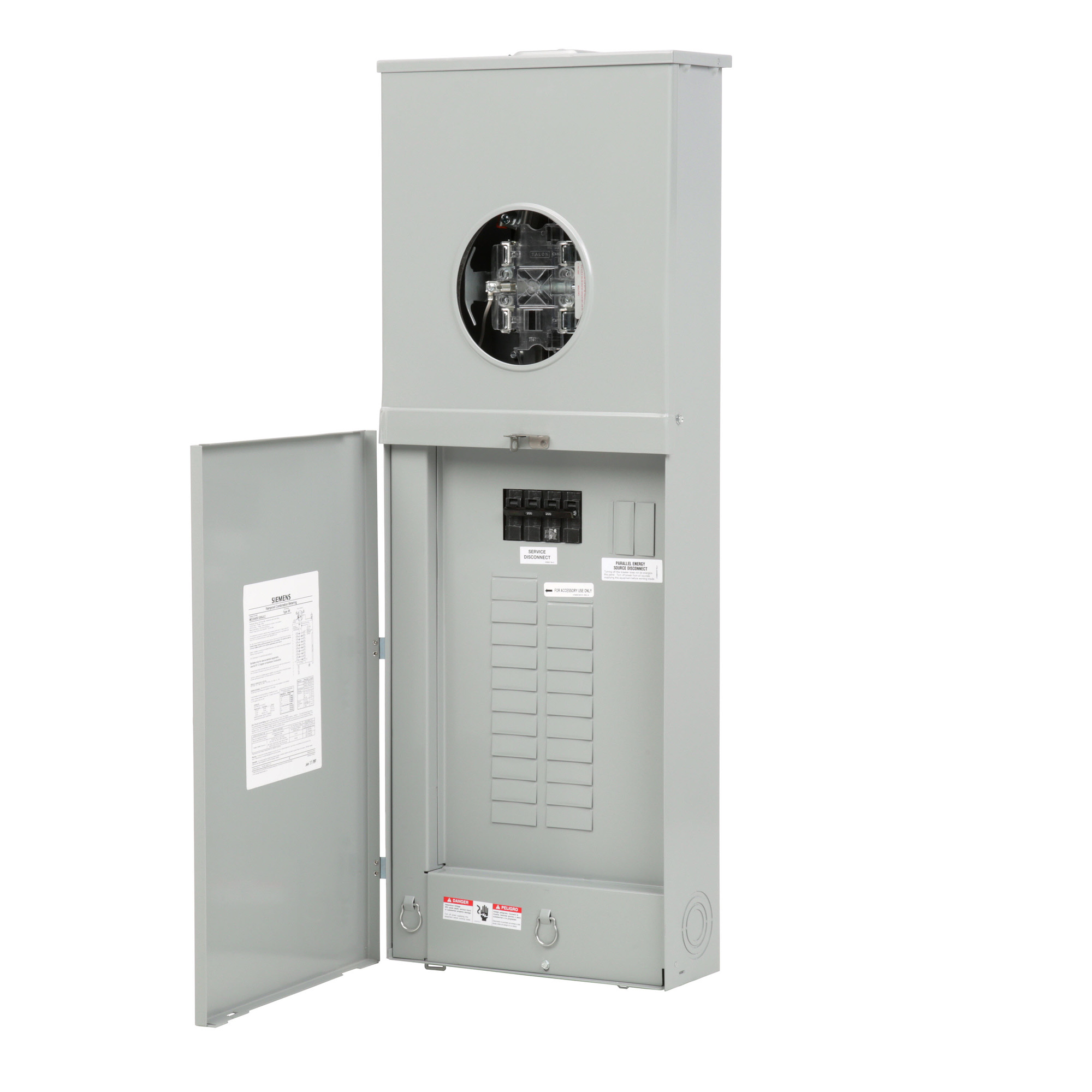 MC2040S1200JLC Meter Load Center Combination, 20 Spaces, 40 Circuits, 200A 5J , OH, UG, Ringed, Lever, PV