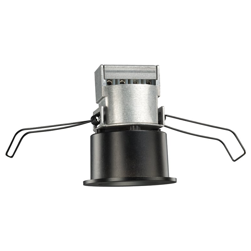 MD1LG2 RD 03LM 30K 80CRI FL BL Flood Low Voltage Downlight Fixture, 2 in Ceiling Opening, 12 V AC, Die Cast Aluminum Housing