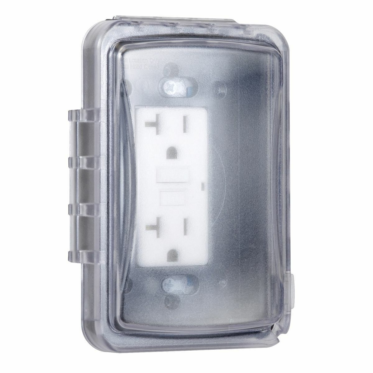MM110C Flat Weatherproof Flip Cover, 5.61 in L x 3.81 in W x 1.55 in D, Blank Cover, Polycarbonate