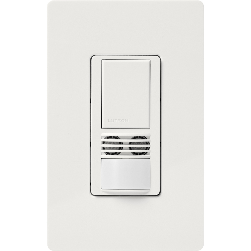 MS-B102-V-WH Maestro Dual-Tech Motion Sensor Switch, Vacancy, 6 Amp, 120-277V, 1 Pole/3-Way, Neutral Required, White