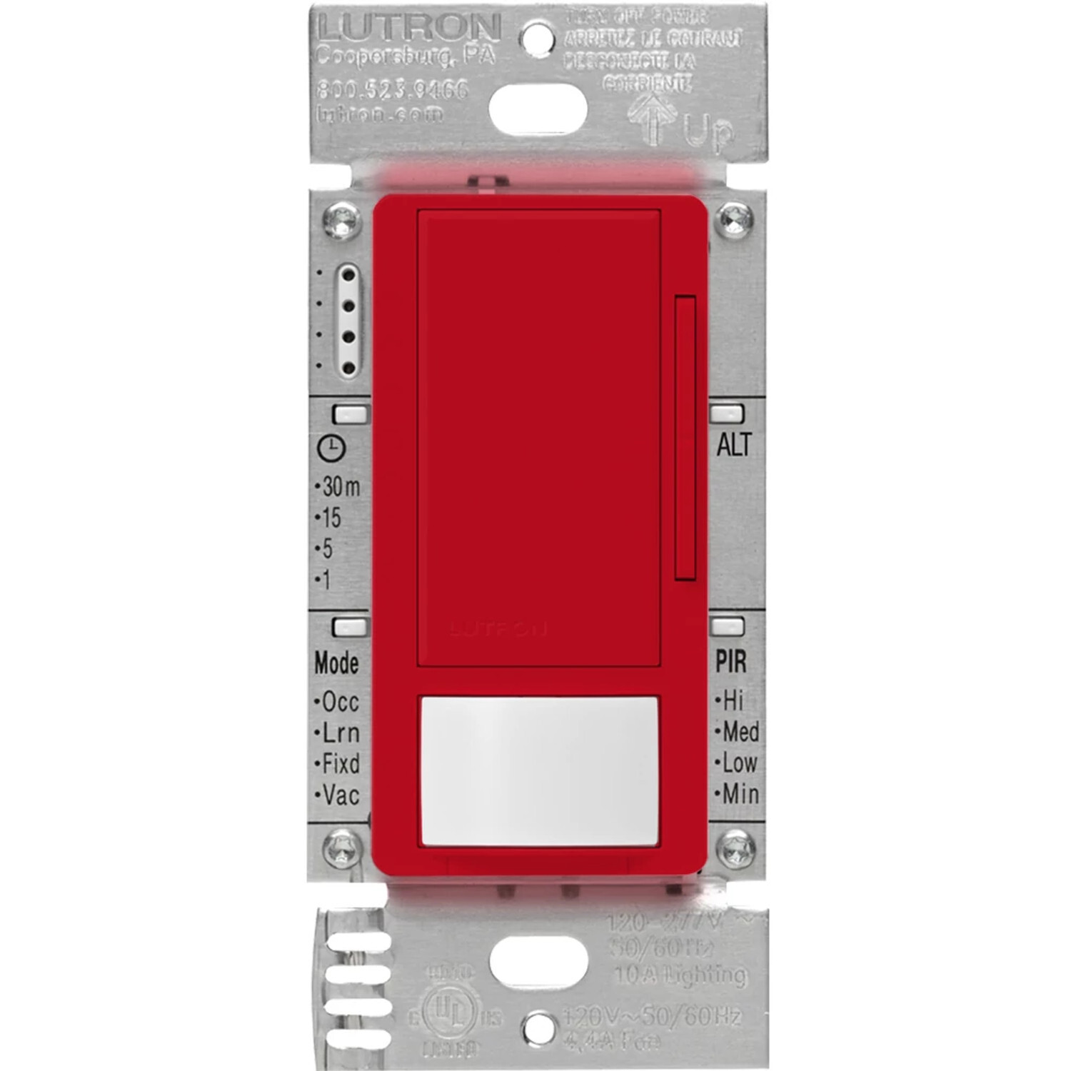MS-Z101-HT Maestro 0-10V Motion Sensor/Dimmer Switch, Neutral Optional, 8 Amp, 120-277V, 1 Pole/Multi-Location, Hot