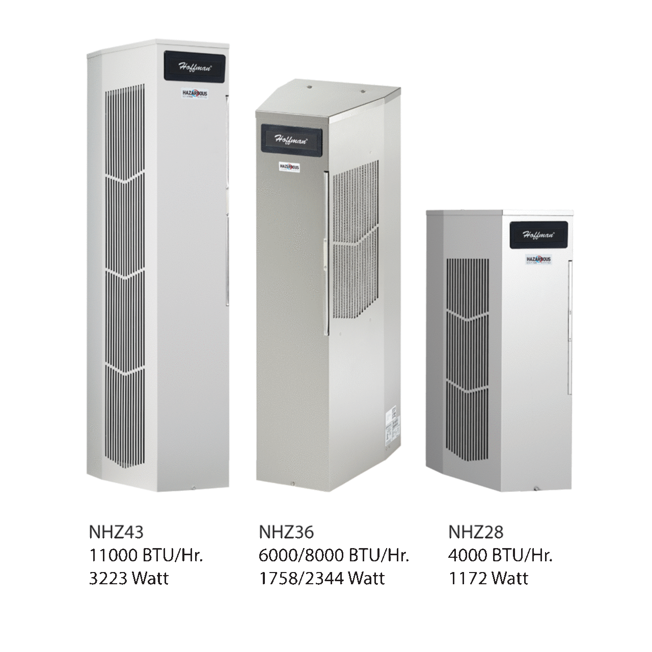 NHZ360816G400 SpectraCool MCL Indoor/Outdoor Enclosure Air Conditioner, 115 V AC, 11.2/12.4 A, 50/60 Hz, NEMA 4/4X Enclosure, 7800 Btu/hr