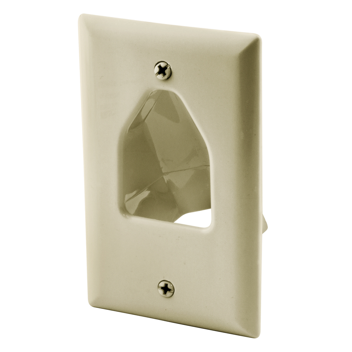 NSAV1I Standard Feed-Through Plate, 1 Gangs, 2.77 in W, Thermoplastic, Fastened Mount