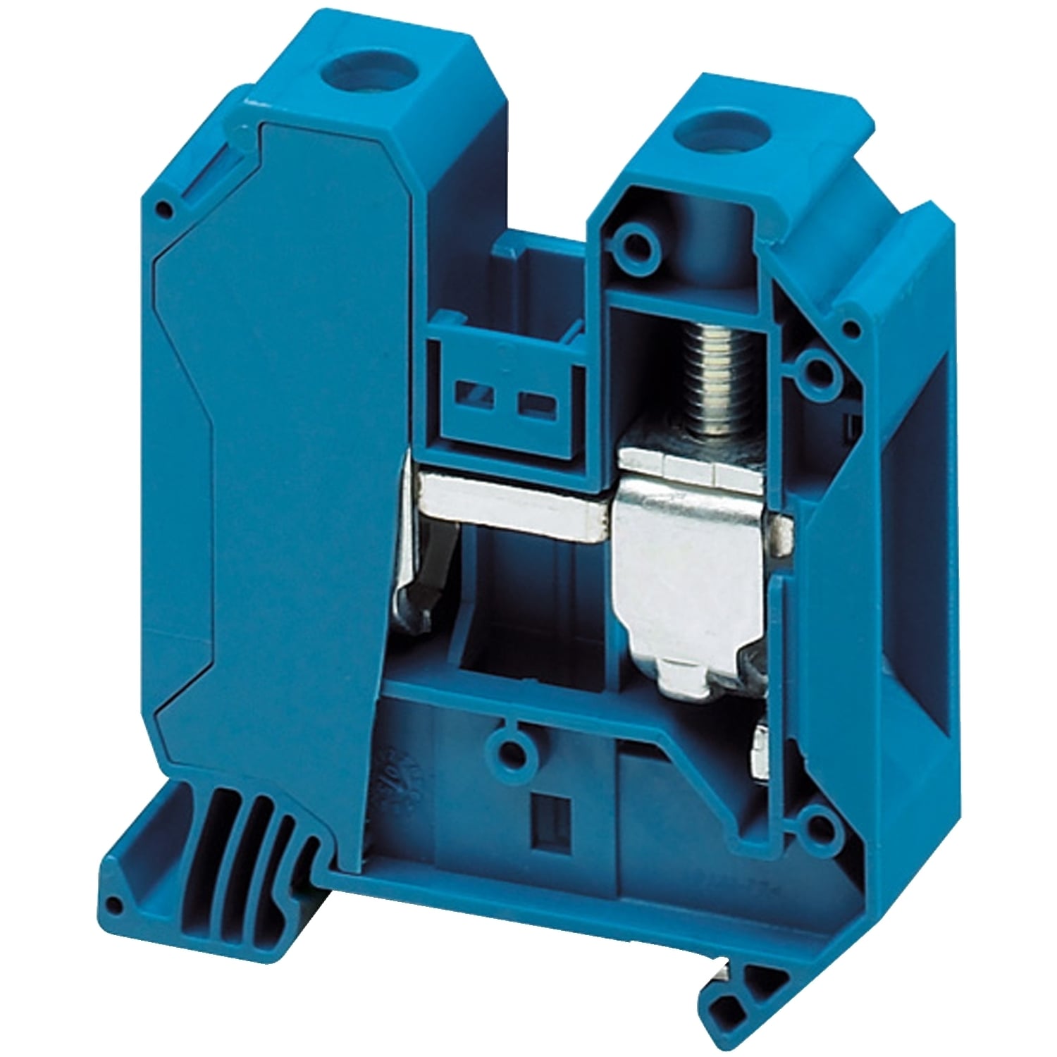 NSYTRV352BL Linergy 1-Level 2-Terminal Feed-Thru Terminal Block, 1 kV, 125 A, 14 to 1/0 AWG Solid/Stranded Wire, 1 Poles, DIN Rail Mount