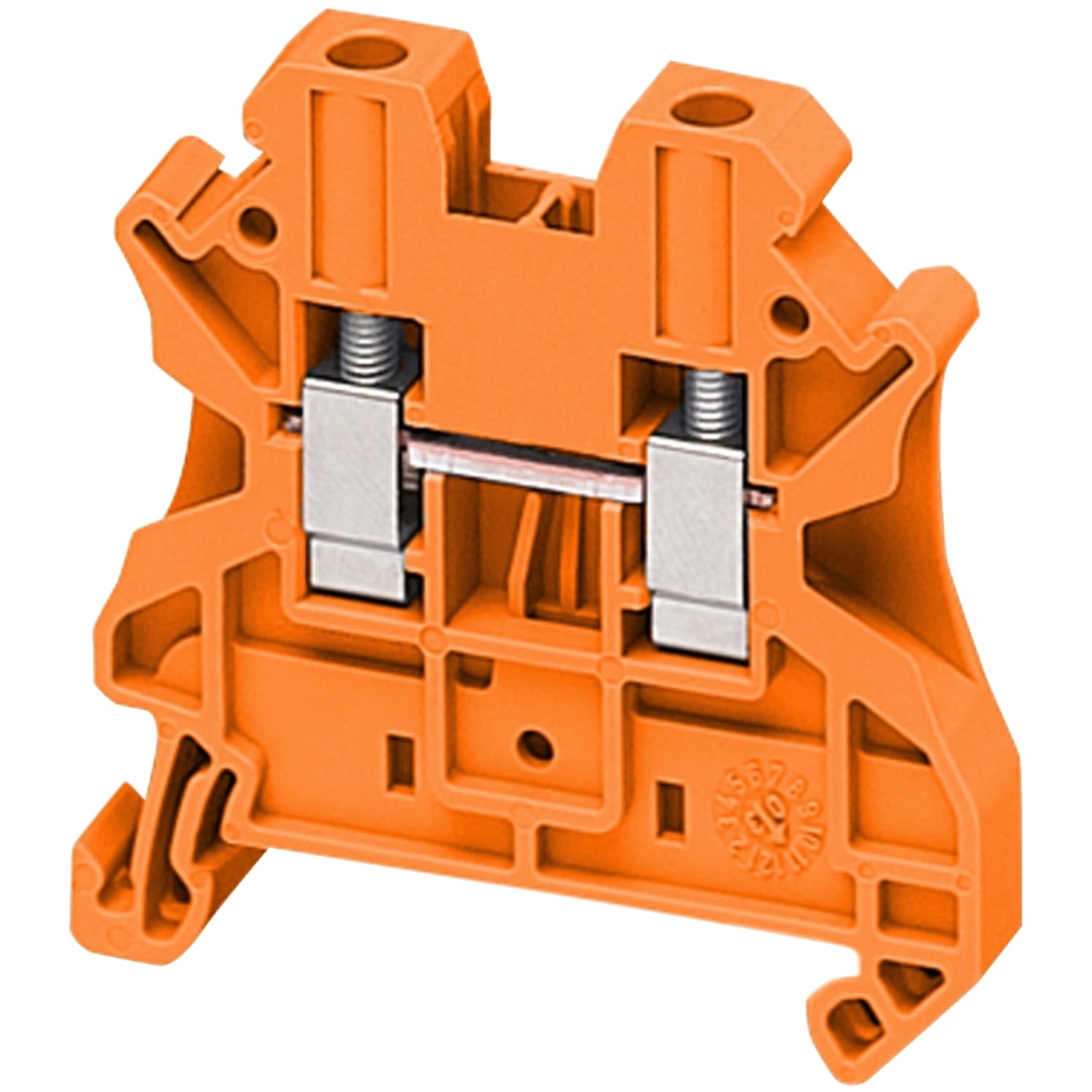 NSYTRV42AR Linergy TRV 1-Level 2-Point Terminal Block, 600/1000 V AC, 30/32 A, 0.14 to 6 sq-mm Wire, 1 Poles, Clip-Fit Mount