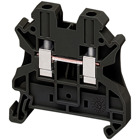 Terminal Blocks, Linergy, feed through, 30A, 600V, screw termination, 2 points, 26AWG to 10AWG, black
