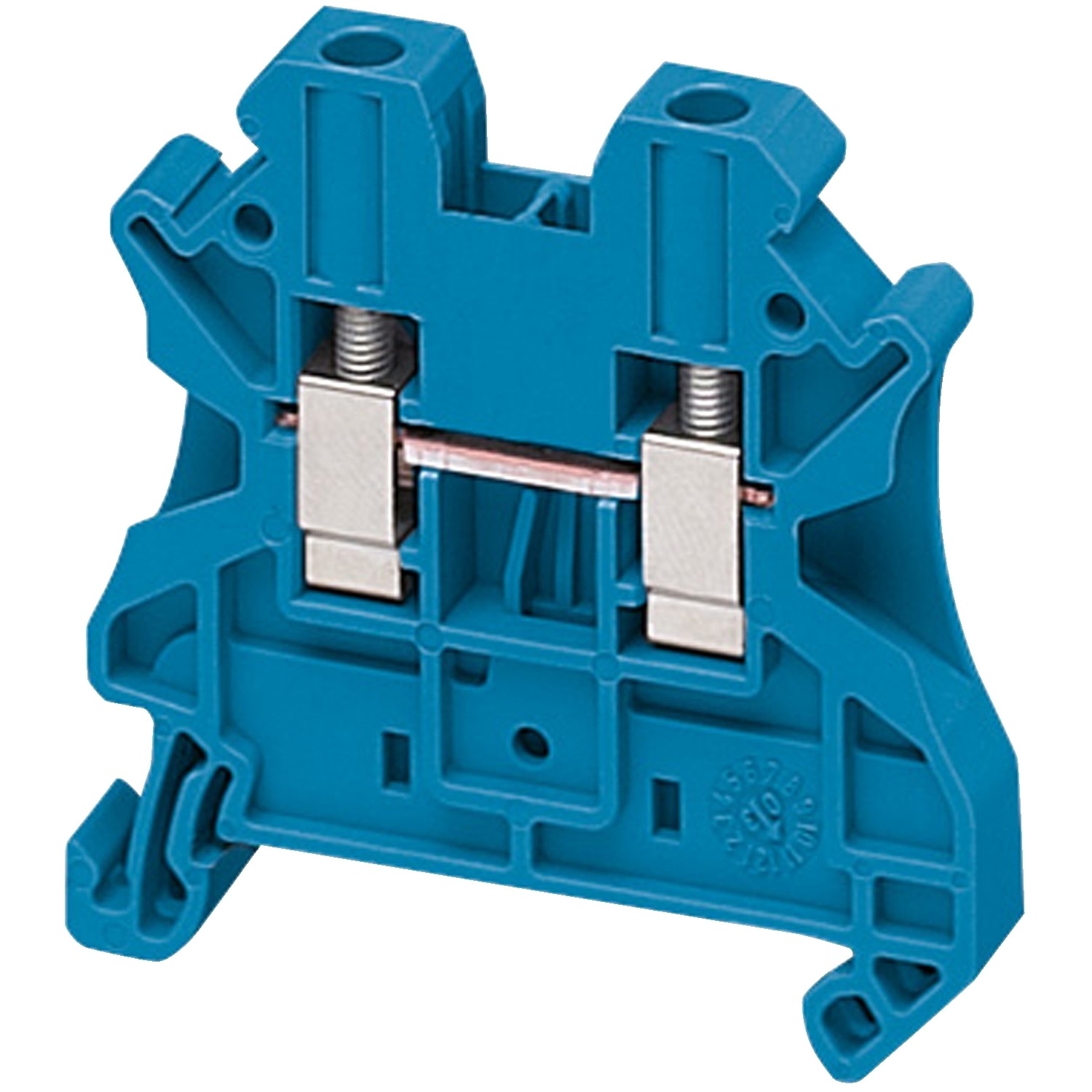 NSYTRV42BL Linergy TRV Feed Through Terminal Block, 600/690/1000 V AC, 32 A, 0.14 to 6 sq-mm Wire, Clip-Fit Mount