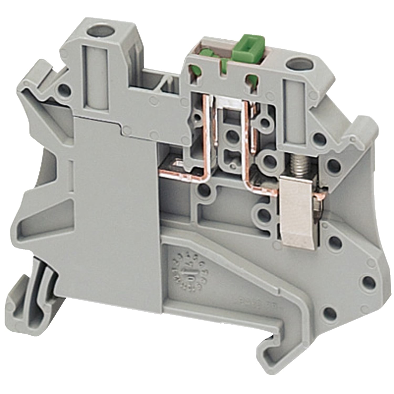 NSYTRV42SC Linergy TRV 1-Level 2-Point Terminal Block, 500/600 V AC, 16/20 A, 0.14 to 6 sq-mm Wire, 1 Poles, Clip-Fit Mount