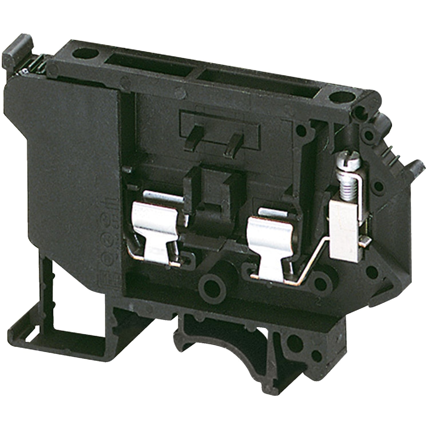 NSYTRV42SF5LA Linergy TRV 1-Level 2-Point Fused Terminal Block With 110/250 V AC/VDC Light Indicator, 500/600 V AC, 6.3/12 A, 2 to 4 sq-mm Wire, 1 Poles, Clip-Fit Mount