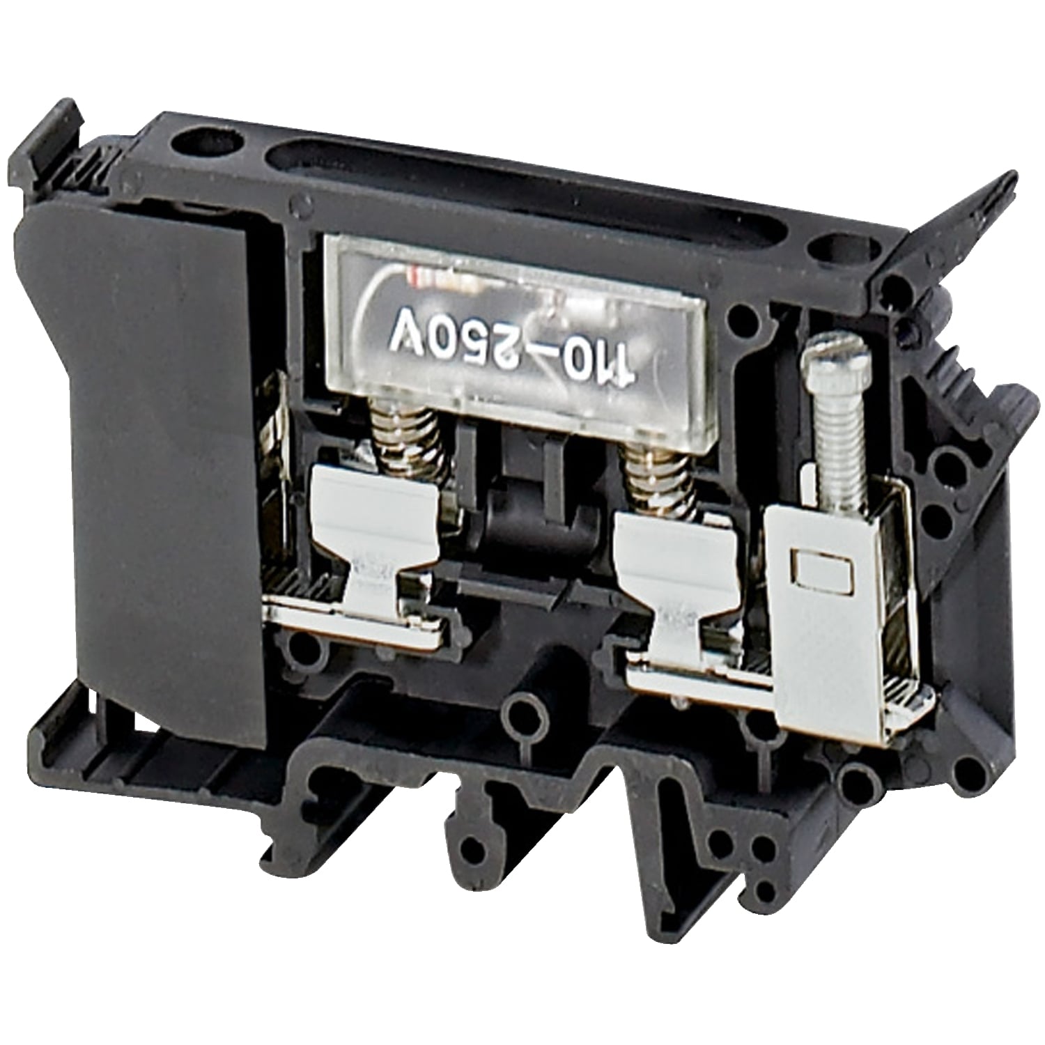 NSYTRV42SF6LA Linergy 1-Level Fused Terminal Block With 110/250 V AC/VDC Light Indicator, 500/600 V AC, 10 A, 0.5 to 16 sq-mm Wire, Clip-Fit Mount