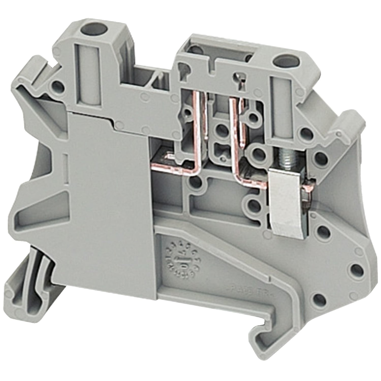 NSYTRV42TB Linergy TRV 1-Level 2-Point Terminal Block, 500/600 V AC, 16/20 A, 0.14 to 6 sq-mm Wire, 1 Poles, Clip-Fit Mount