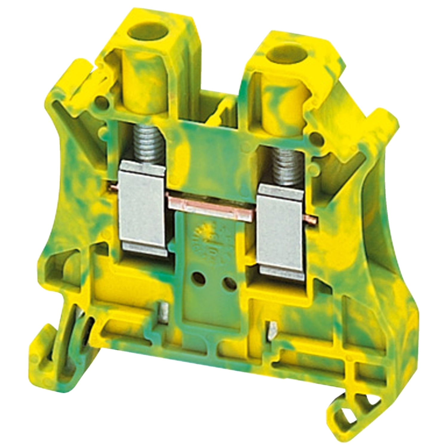 NSYTRV62PE Linergy TRV 1-Level 2-Point Terminal Block, 24 to 8 AWG Wire, 1 Poles, Clip-Fit Mount
