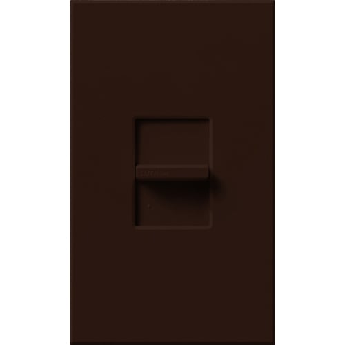 NTCL-250-BR Nova T LED+ Dimmer Switch with Wall Plate, 250W LED, 1 Pole, 120V, Small Control, Brown