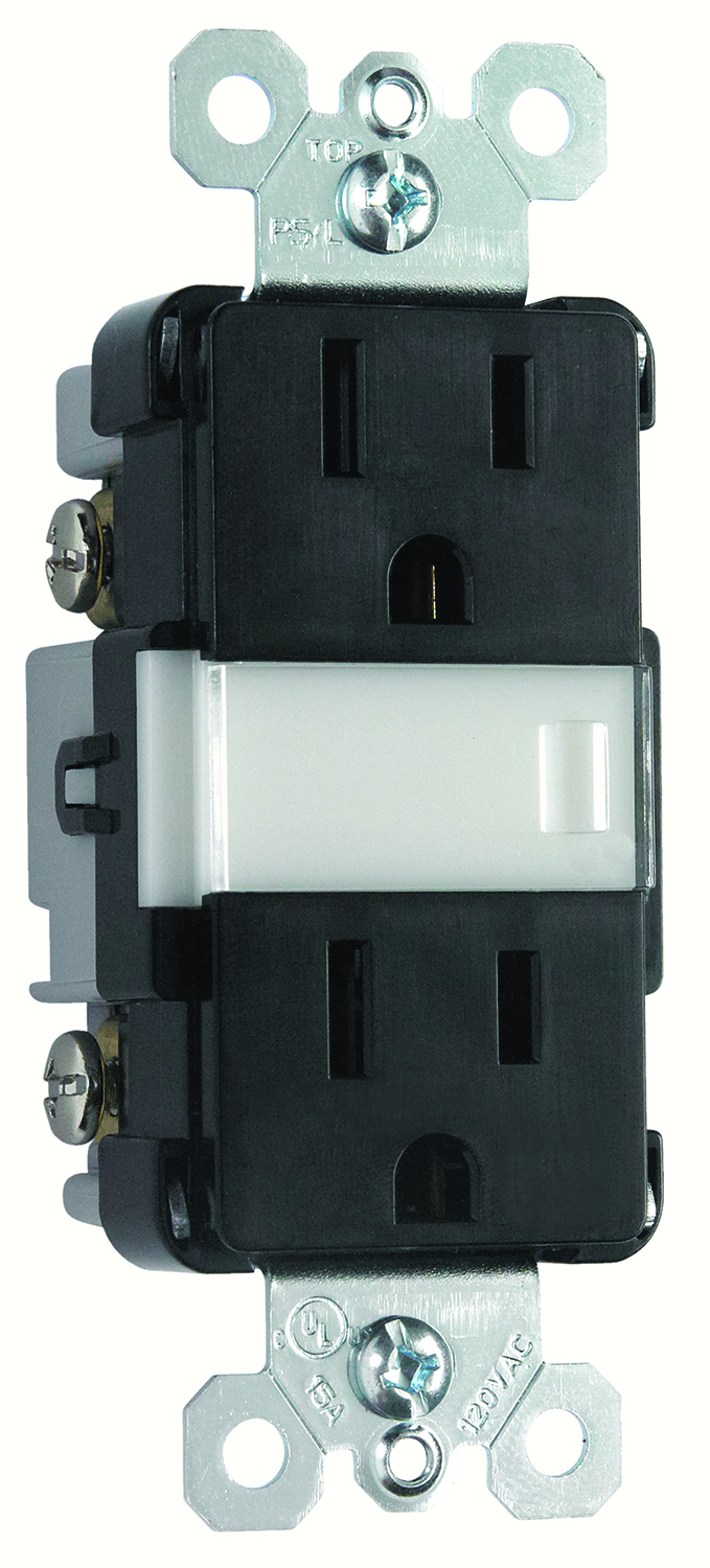 NTL885TRBKCC6 radiant 15 Amp Outlet Night Light, Black
