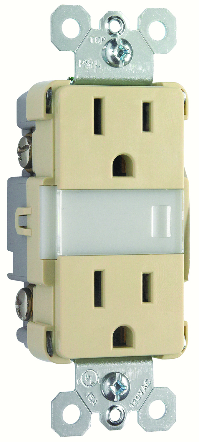 NTL885TRICC6 radiant 15 Amp Outlet Night Light, Ivory