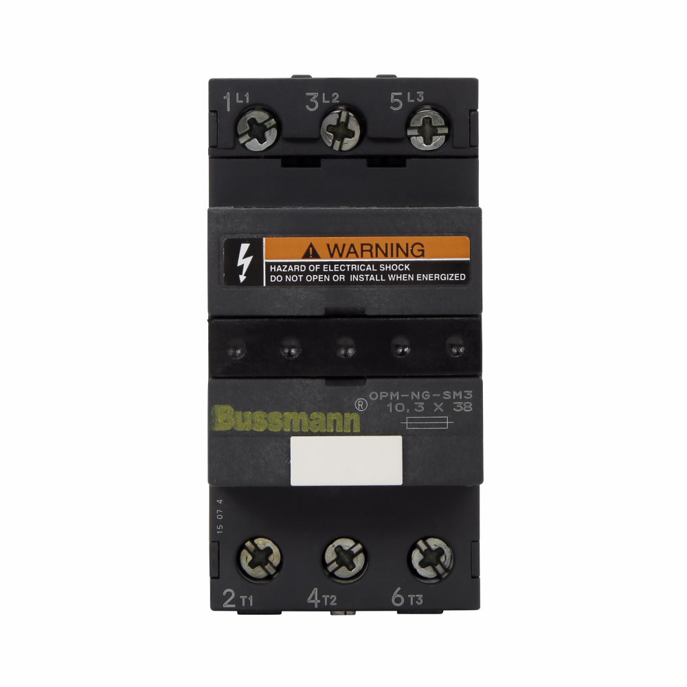 Eaton Bussmann series Optima fuse holders, 600V or less, 0-30A, Philslot Screws/Pressure Plate, Three-pole