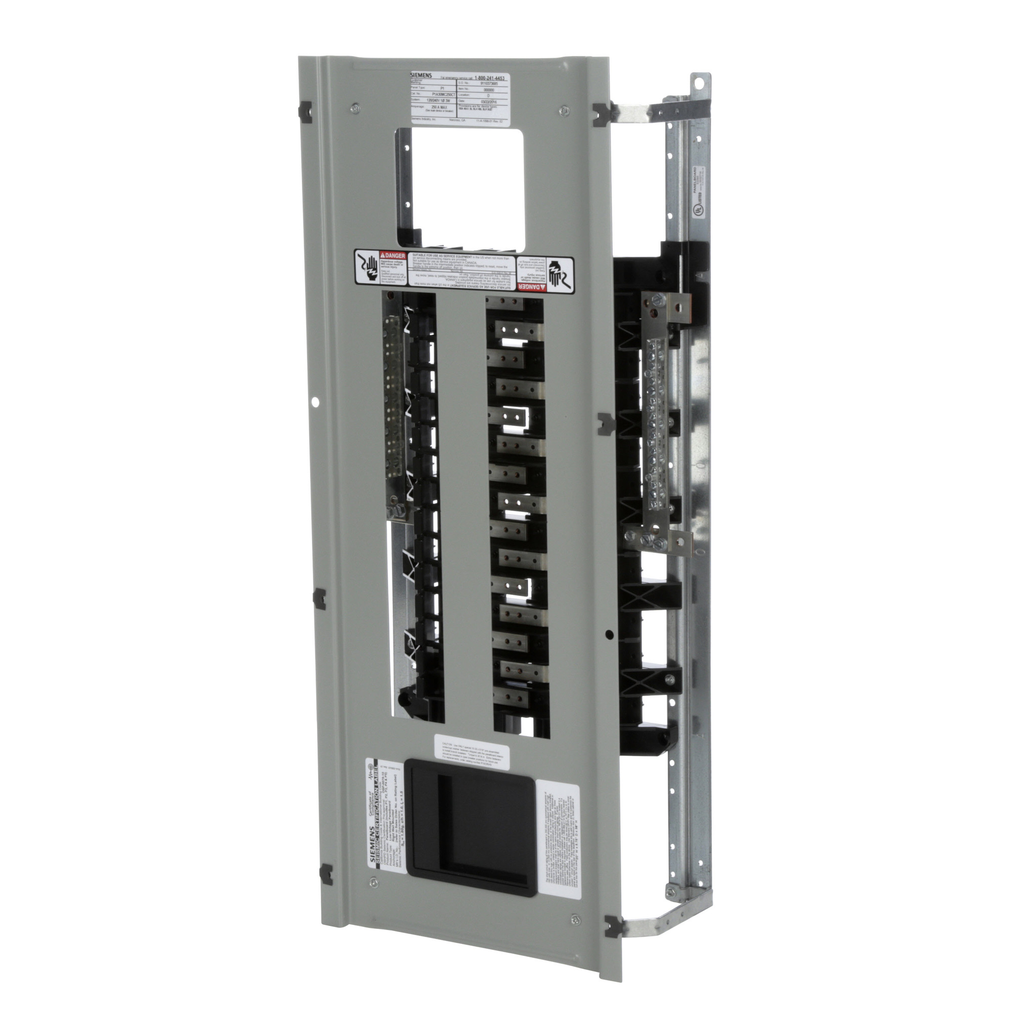 P1A30MC250CT Type P1 Panelboard Interior, 120/240 V AC, 250 A