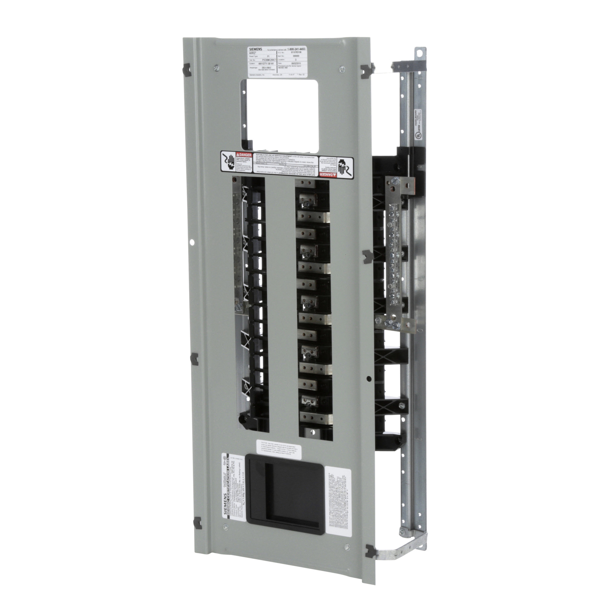 P1E30MC250CT Type P1 Panelboard Interior, 480/277 V AC, 250 A