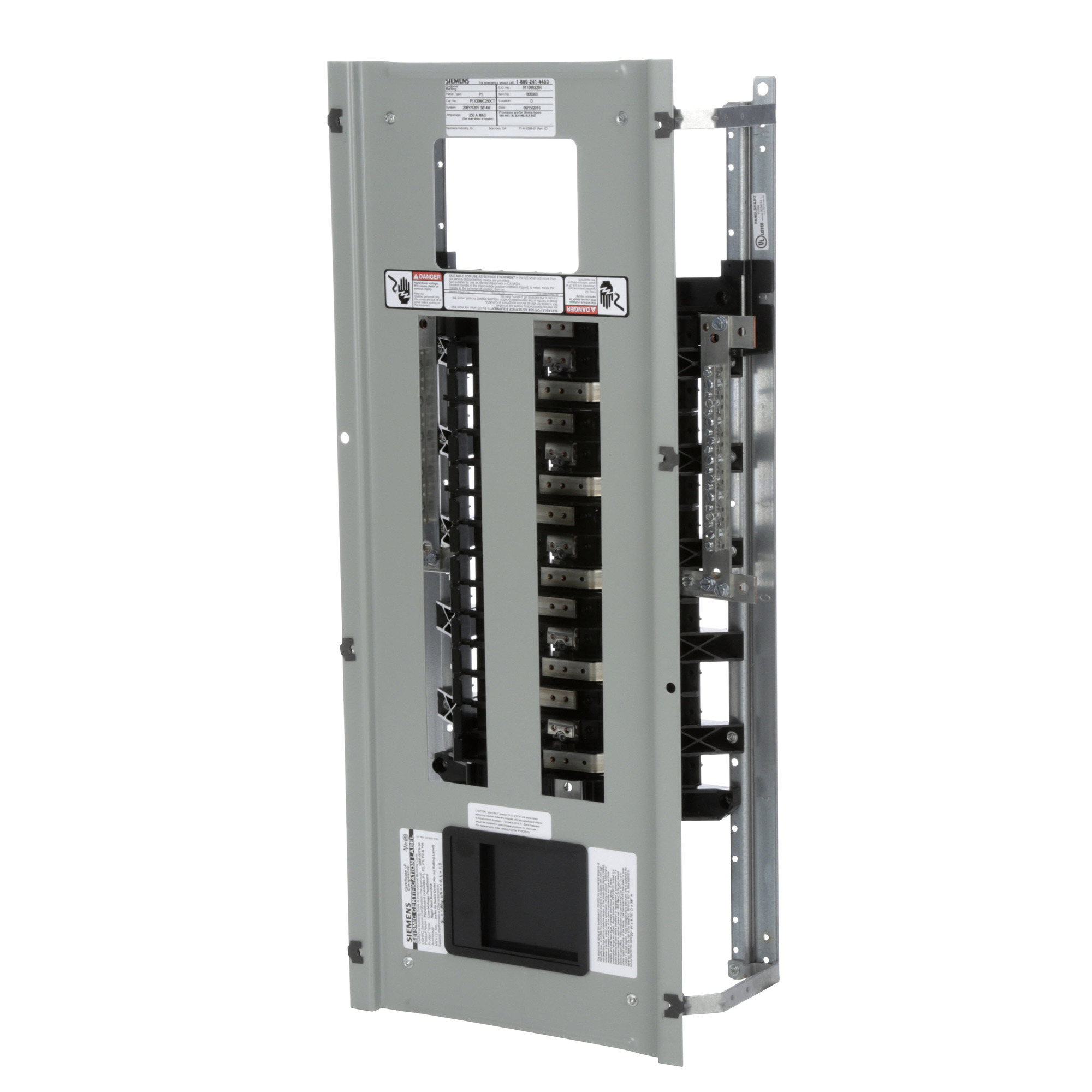 P1X30MC250CT Type P1 Panelboard Interior, 208/120 V AC, 250 A