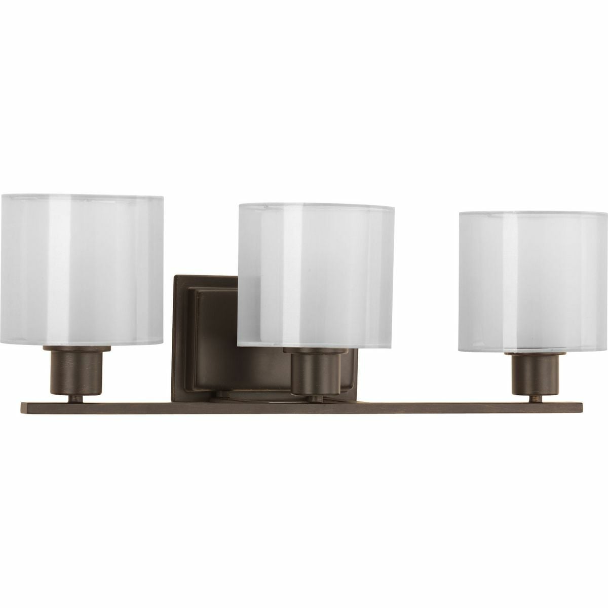 P2079-20 Invite Contemporary/Modern/Soft/Transitional Bath and Vanity Fixture, (3) A19 Lamp, 120 V AC, Antique Bronze/Painted Housing
