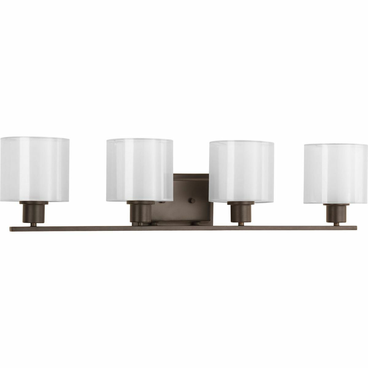 P2080-20 Invite Modern Transitional Bath and Vanity Fixture, (4) Lamp, 120 V AC, Antique Bronze Painted Housing