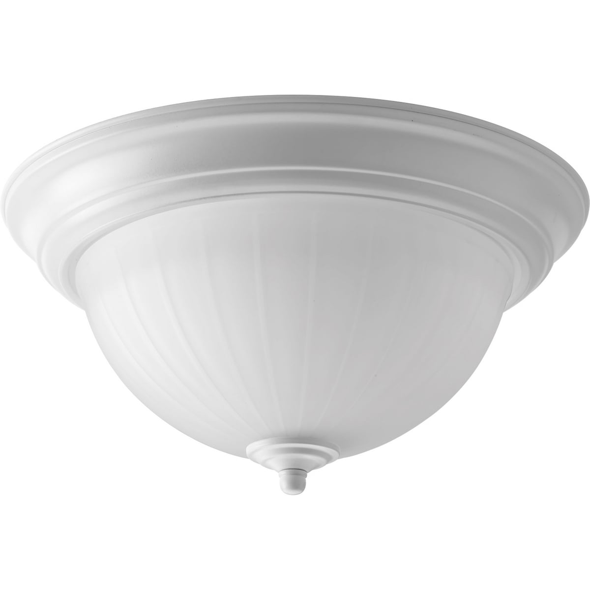 P2304-3030K9 Close-to-Ceiling Utilitarian Commodity Flush Mount Lighting, (1) Lamp, 120 VAC, White Housing