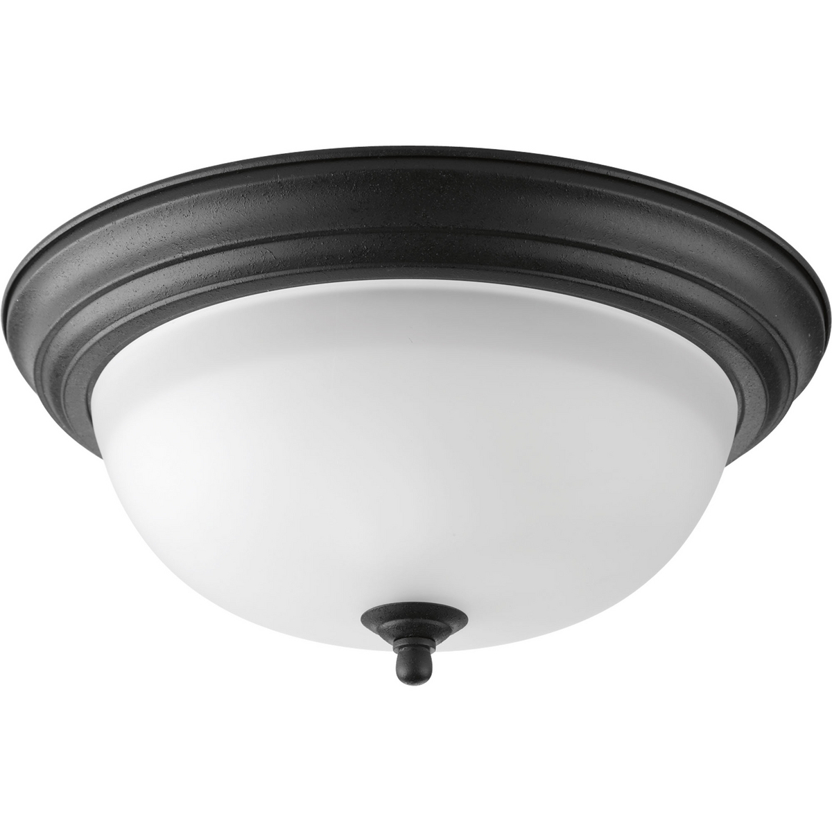 P3925-80 Melon Classic/Traditional Close-to-Ceiling Fixture, (2) A19 Lamp, 120 V AC, Forged Painted Housing