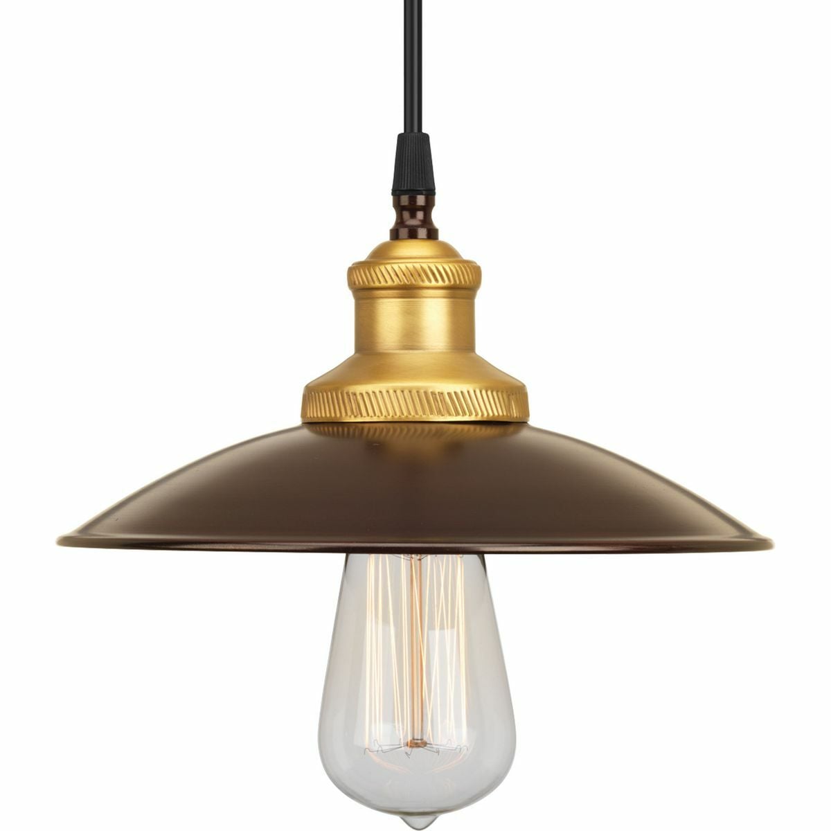 P5161-20 Archives Traditional Casual Mini-Pendant, (1) A19 Lamp, 120 V AC, Antique Bronze Painted Housing