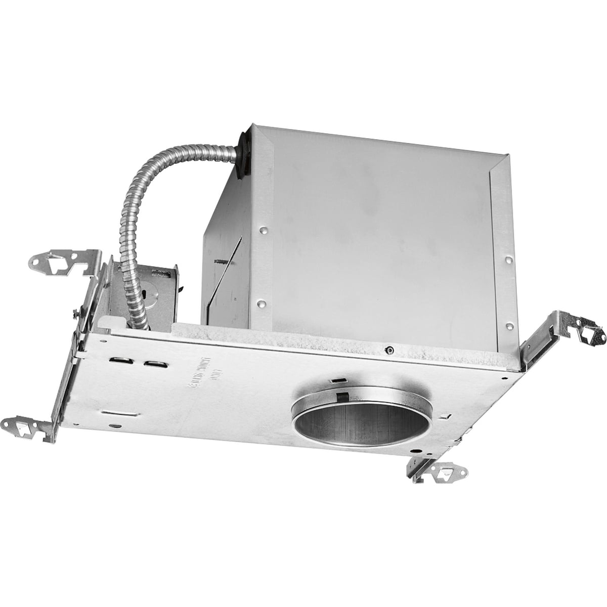 P831-AT Airtight Recessed Housing, Incandescent Lamp, Non-IC Insulation, 120 V AC, 4-1/2 in Ceiling Opening, Galvanized Steel Housing