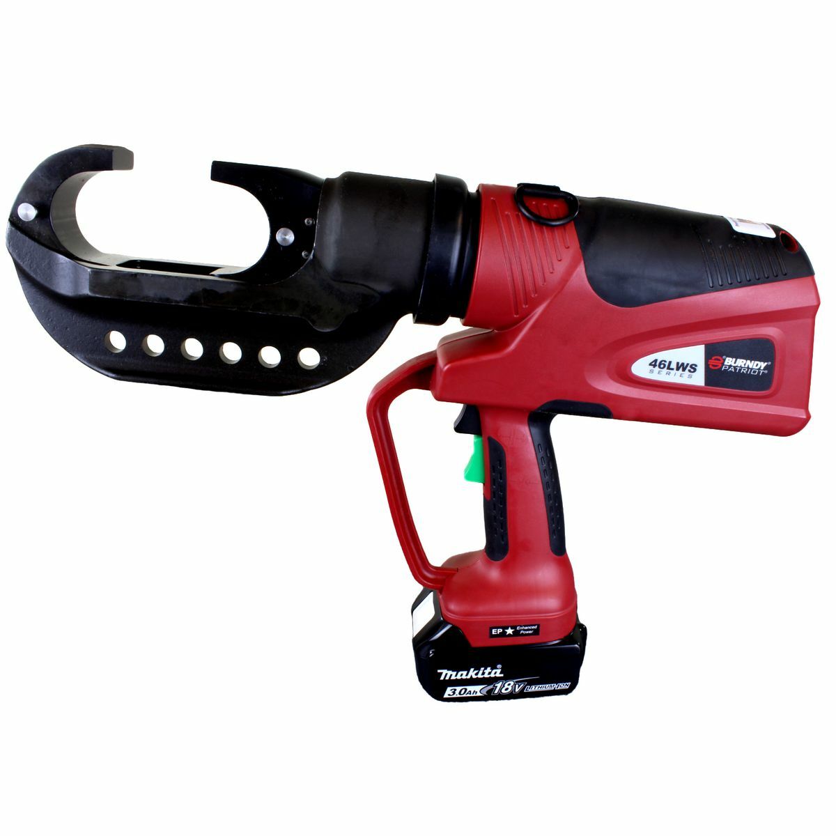 PAT46LWSLI C-Head Battery Actuated Self-Contained Hydraulic Crimping Tool, 15 ton Crimping, 18.44 in OAL