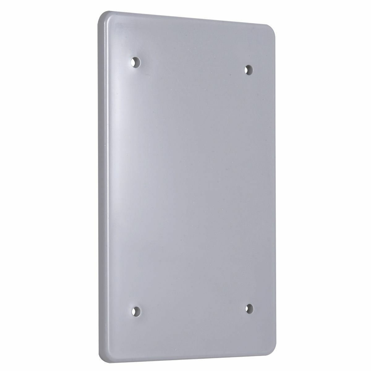 PBC100GY Weatherproof Blank Cover, 0.38 in L x 2.88 in W x 4.62 in D, Polycarbonate