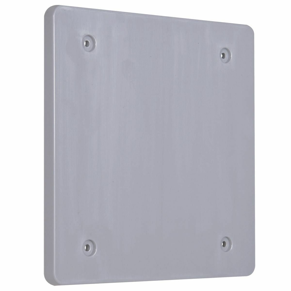PBC200GY Blank Cover, 0.3 in L x 4.88 in W x 0.31 in D, Polycarbonate