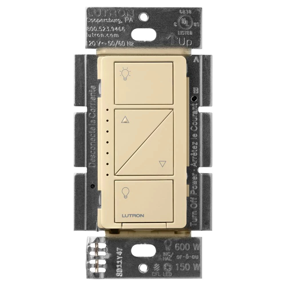 PD-6WCL-IV Caseta Original Smart Dimmer Switch, LED, No Neutral Required, 150W LED, 120V, Ivory