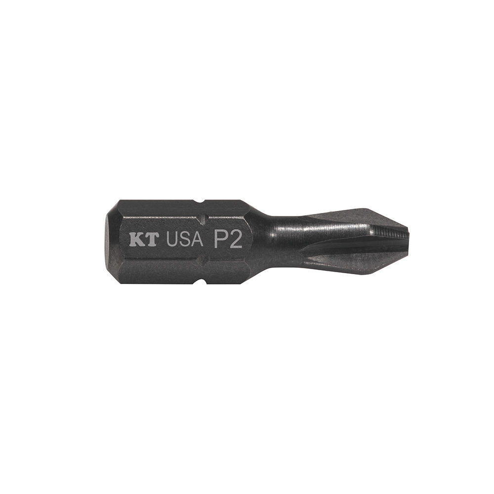 PH215 Insert Power Driver, #2 Phillips Point, 1 in OAL, 1/4 in, Steel