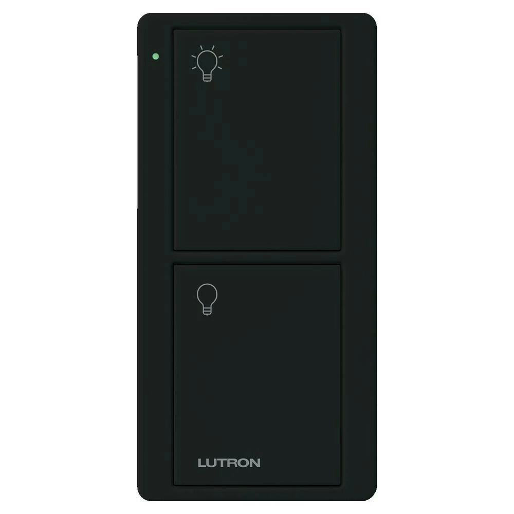 PJ2-2B-GBL-L01 2-Button Pico Smart Remote with Light Icons, Black