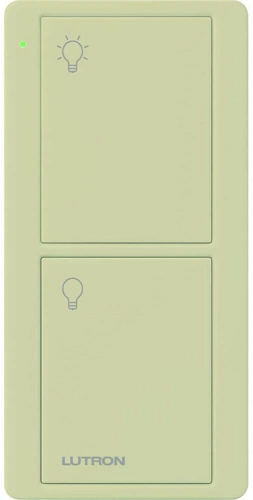 PJ2-2B-GIV-L01 2-Button Pico Smart Remote with Light Icons, Ivory