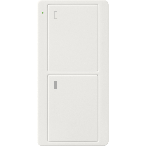 PJ2-2B-GWH-L02 2-Button Pico Smart Remote with Appliance Icons, White