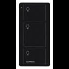 Lutron 3-Button Pico Smart Remote, with Light Icons - Black