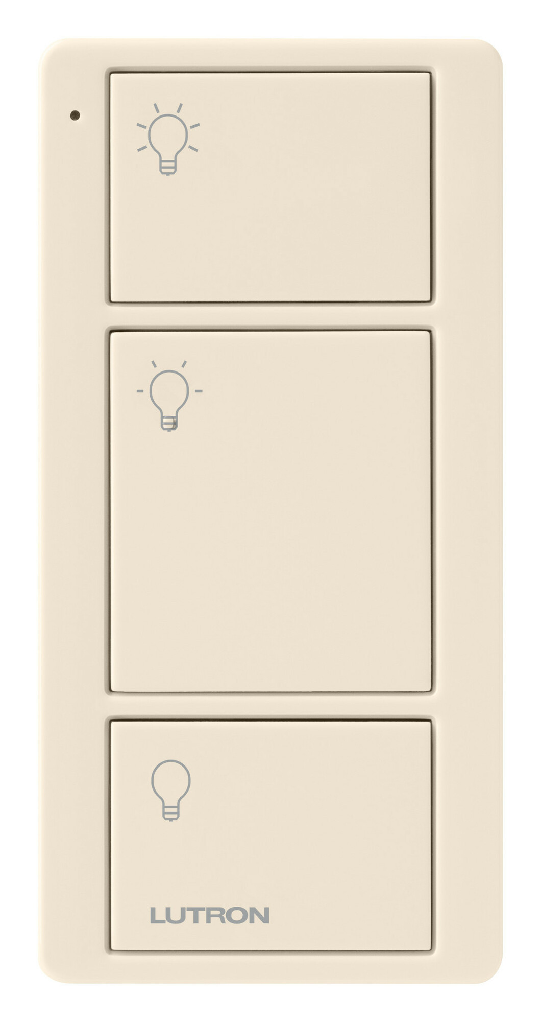 PJ2-3B-GLA-L01 3-Button Original Pico Smart Remote with Light Icons, Light Almond