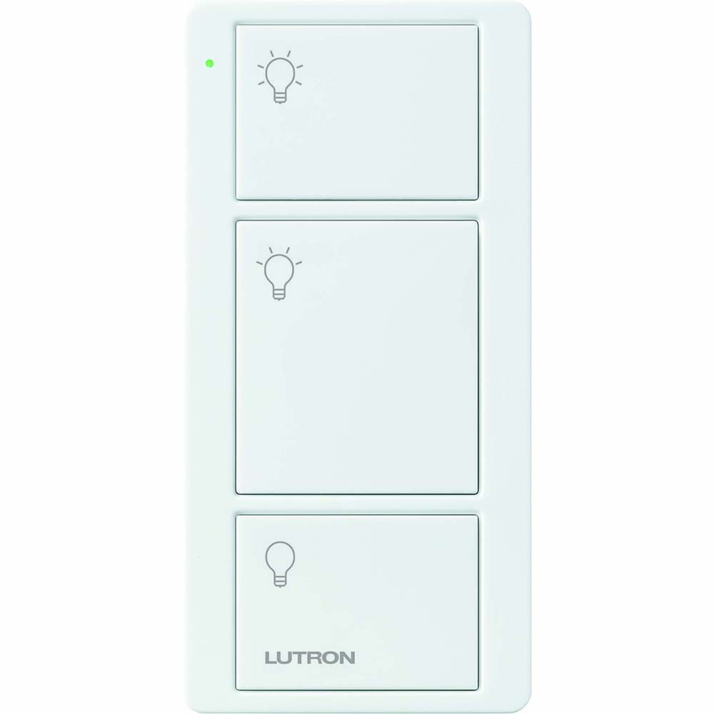 PJ2-3B-GWH-L01 3-Button Original Pico Smart Remote with Light Icons, White