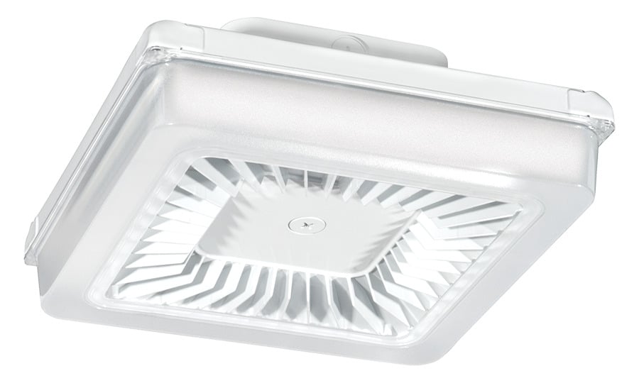PRT30YW Porto Garage Light,) LED Lamp, 30 W Fixture, 120/208/240/277 V AC, White/Polyester Powder Coated Housing