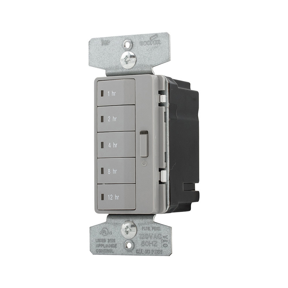 PT18H-GY-K 5-Button hr Timer with Off Programmable Timer With Off Programmable Timer, 120 V AC, 1/4 hp, 1 Pole