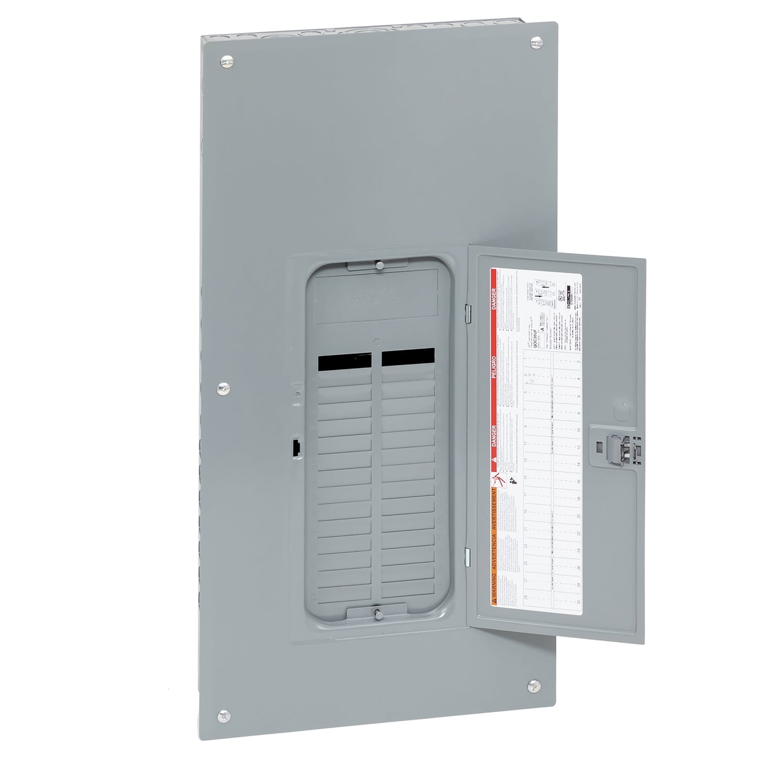 QO130L200PGC 1-Phase Convertible Neutral Main Lug Load Center With Combination Flush/Surface Cover, 120/240 V AC, 200 A, 65 kA Interrupt