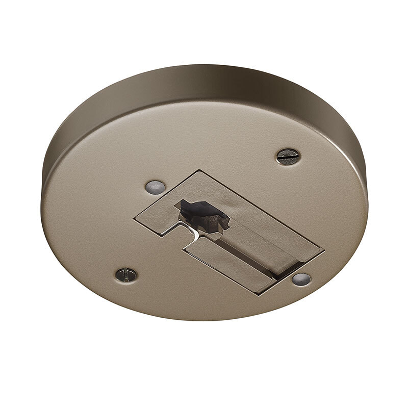 R40N BZ Monopoint Canopy Adapter, 4-3/4 in Dia x 5/8 in H, For Use With 120 V Trac Fixture