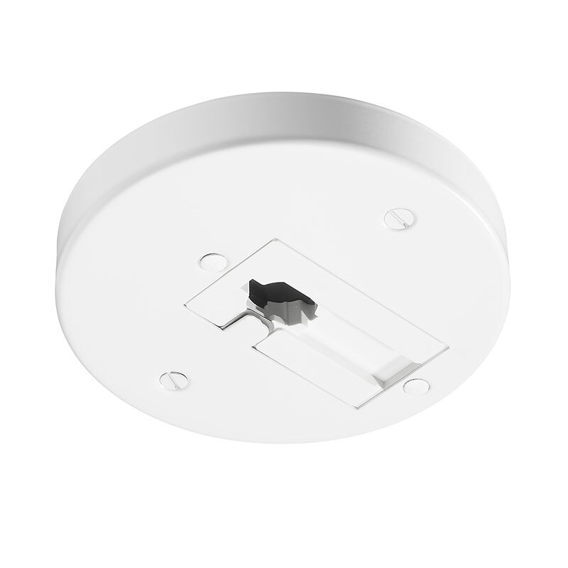 R40N WH Monopoint Canopy Adapter, 4-3/4 in Dia x 5/8 in H, For Use With 120 V Trac Fixture